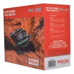 Kit de 4 Filtros Wega Honda City Fit  WRV 1.5 16v 2014 Até 2022