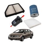 Kit de Filtros Wega  Honda Civic 2.0 16V 2016 até 2022