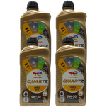 Kit 4 Litros Óleo Lubrificante do Motor Total Quartz Ineo ECS 5W30 SN